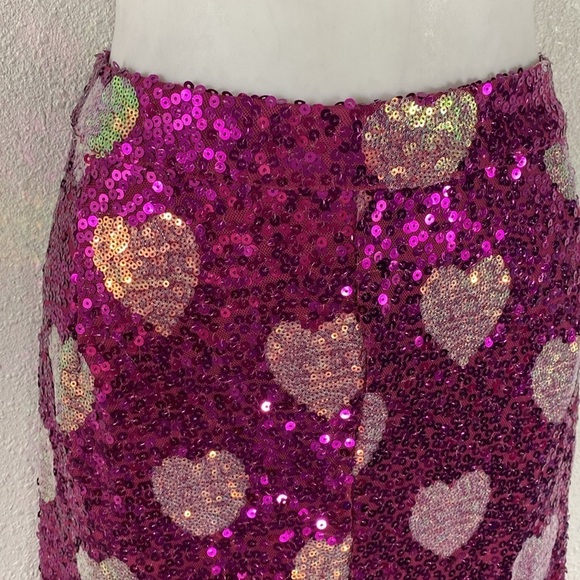 Nasty Gal Pink Sequin Heart Pants - Picture 7 of 12